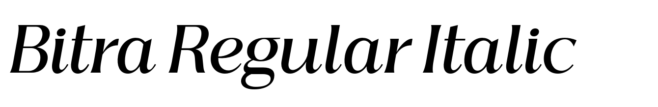 Bitra Regular Italic